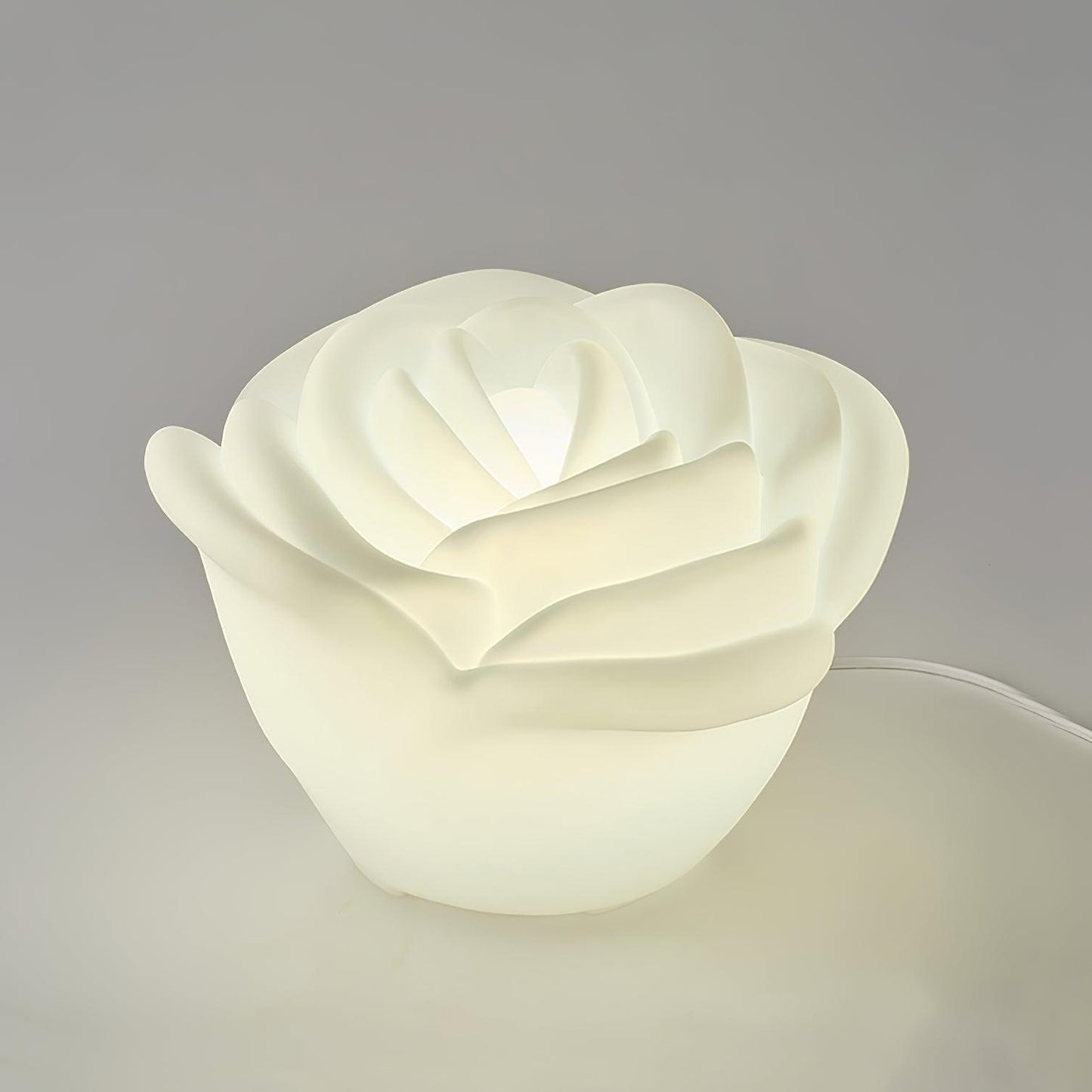 White Rose Shaped LED Desk lamp Table Lamp