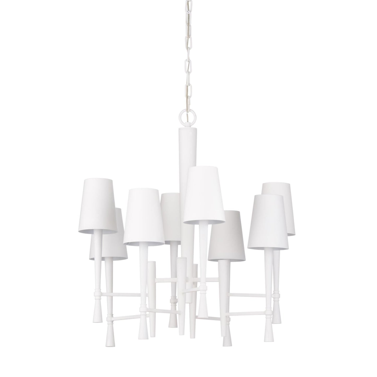 Wildwood White Ferrier 24 Inch 8 Light Chandelier Cp770012