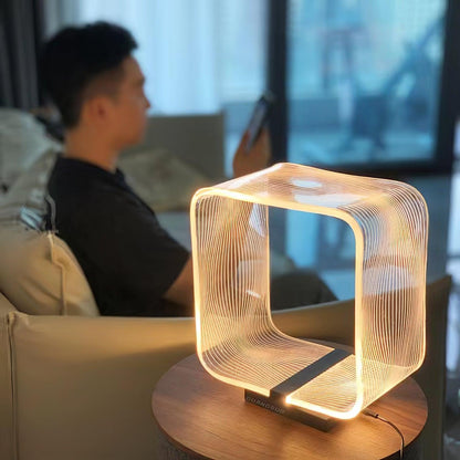 Wire Cube Reading light Table Lamp