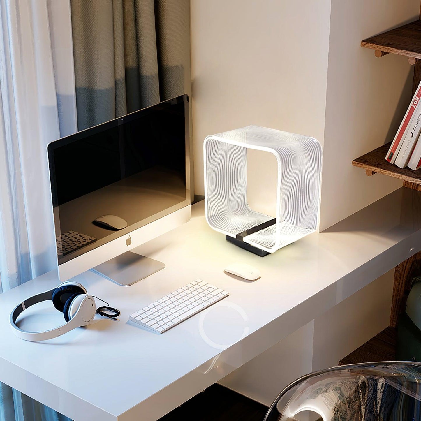 Wire Cube Reading light Table Lamp