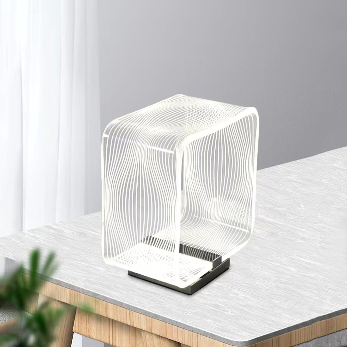 Wire Cube Reading light Table Lamp