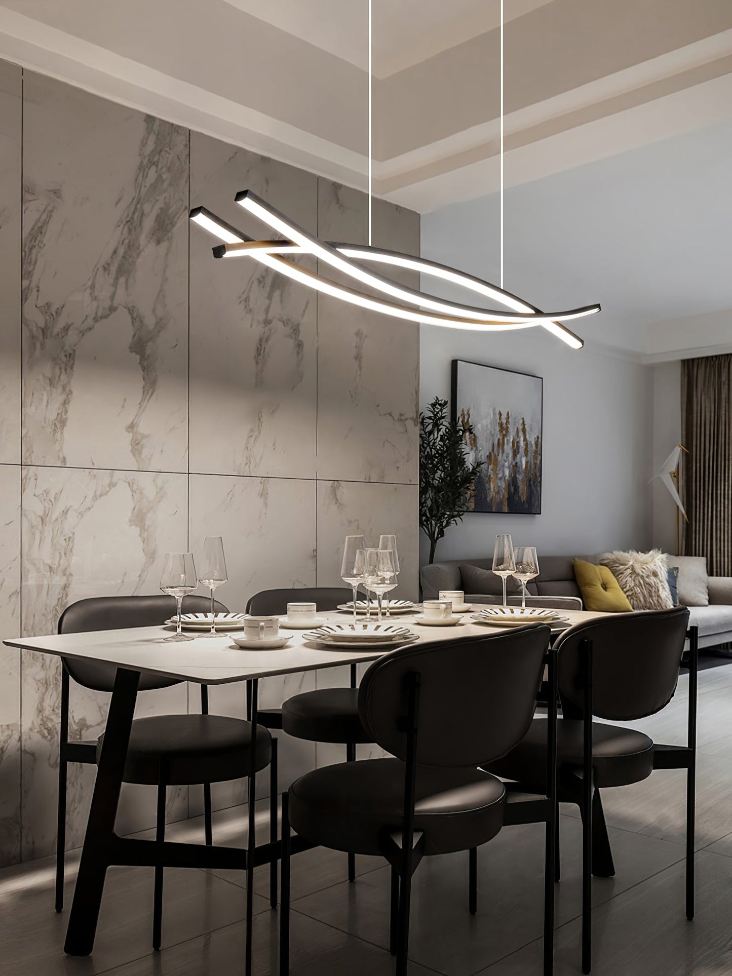 Wishbone LED Gasolier Chandelier