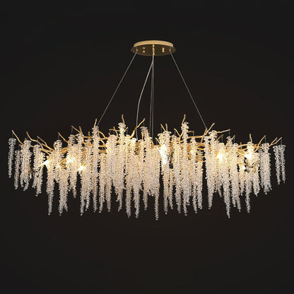 Wisteria Flower Crystal Pendant light Chandelier