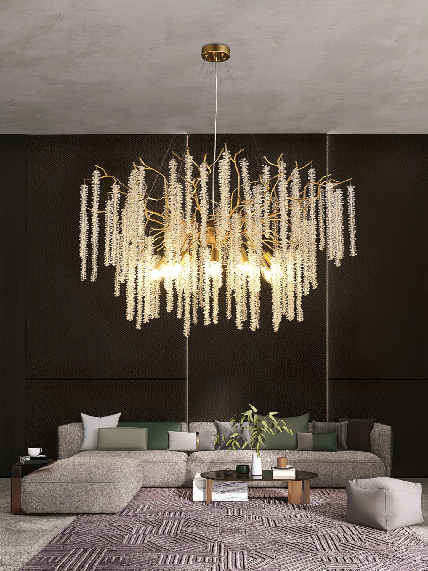 Wisteria Flower Crystal Pendant light Chandelier