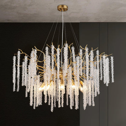 Wisteria Flower Crystal Pendant light Chandelier