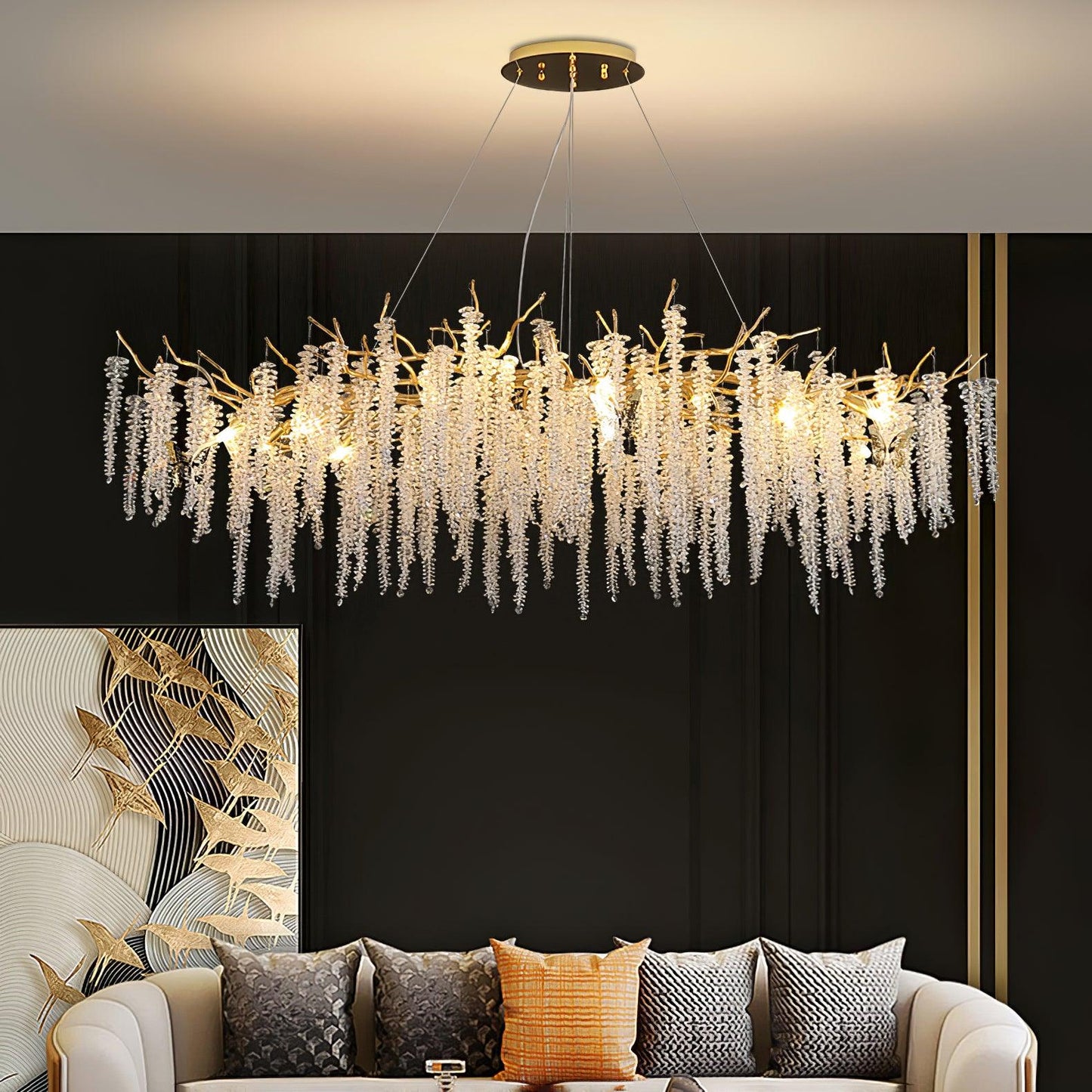 Wisteria Flower Crystal Pendant light Chandelier