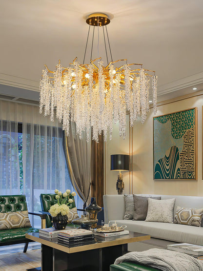 Wisteria Flower Crystal Pendant light Chandelier