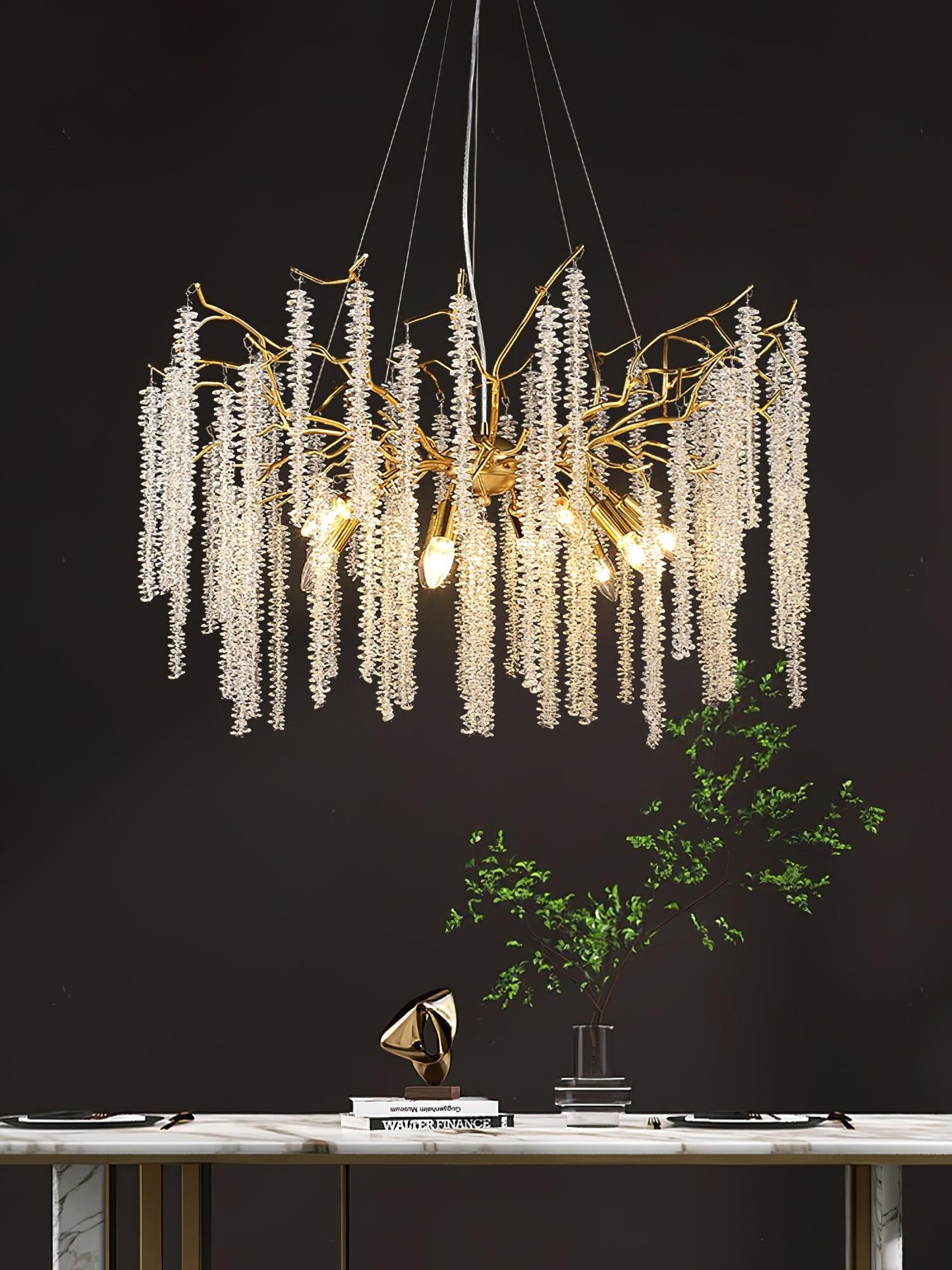 Wisteria Flower Crystal Pendant light Chandelier