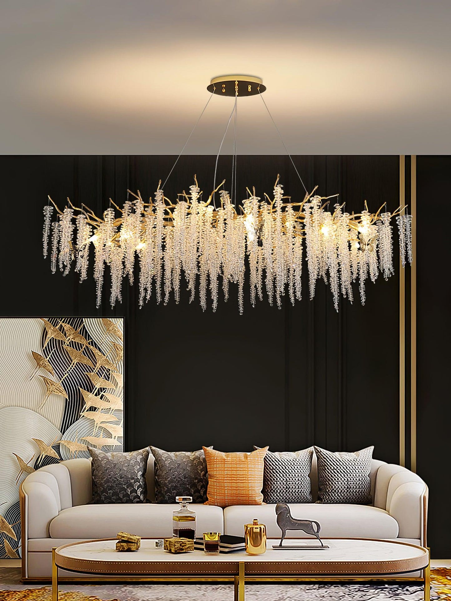 Wisteria Flower Crystal Pendant light Chandelier