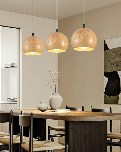 Wood Grain Droplight Pendant Lamp