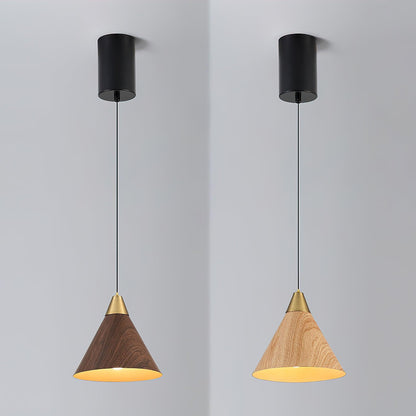 Wood Grain Droplight Pendant Lamp