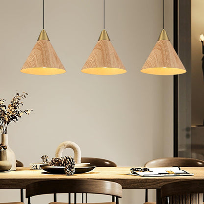 Wood Grain Droplight Pendant Lamp