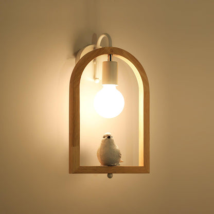 Wood Bird Resin Wall-mounted light Wall Light