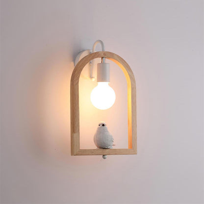 Wood Bird Resin Wall-mounted light Wall Light