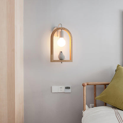 Wood Bird Resin Wall-mounted light Wall Light