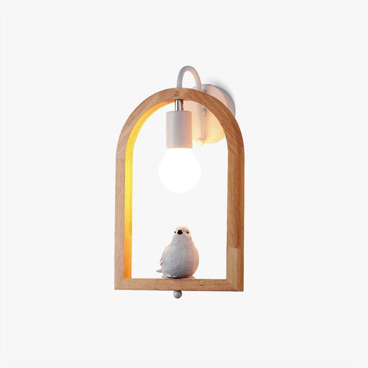 Wood Bird Resin Wall-mounted light Wall Light