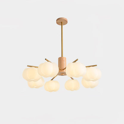 Wooden Cotton Balls Candelabrum Chandelier