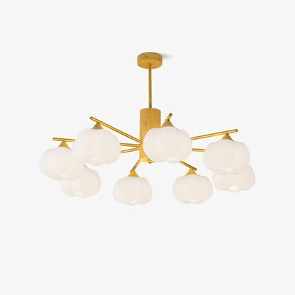 Wooden Cotton Balls Candelabrum Chandelier