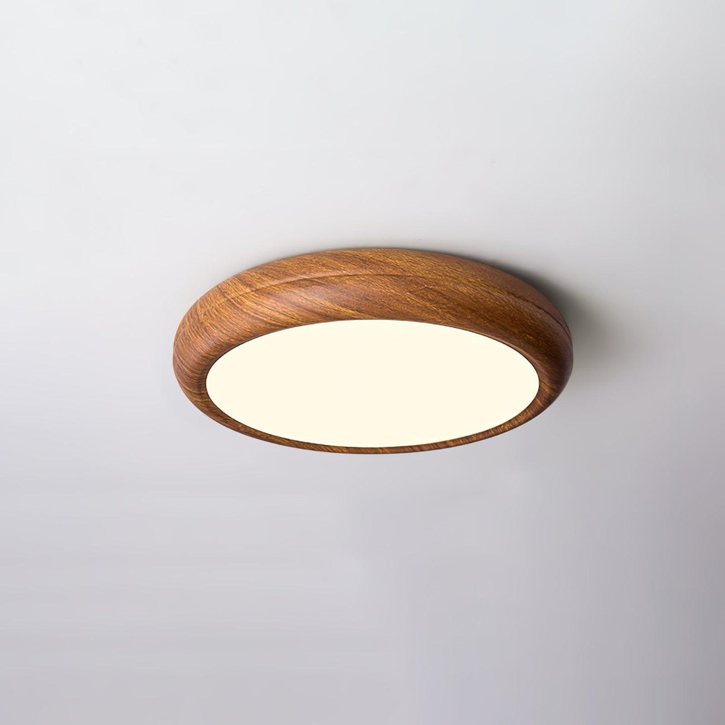 Wood Grain Round Overhead light Ceiling Lamp