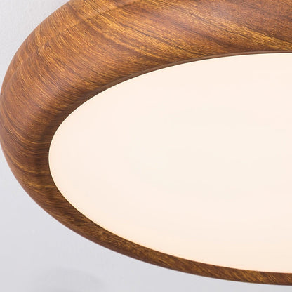 Wood Grain Round Overhead light Ceiling Lamp