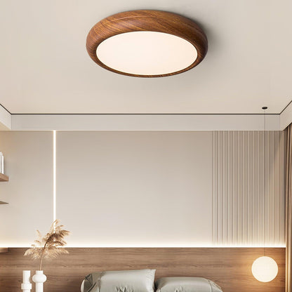 Wood Grain Round Overhead light Ceiling Lamp