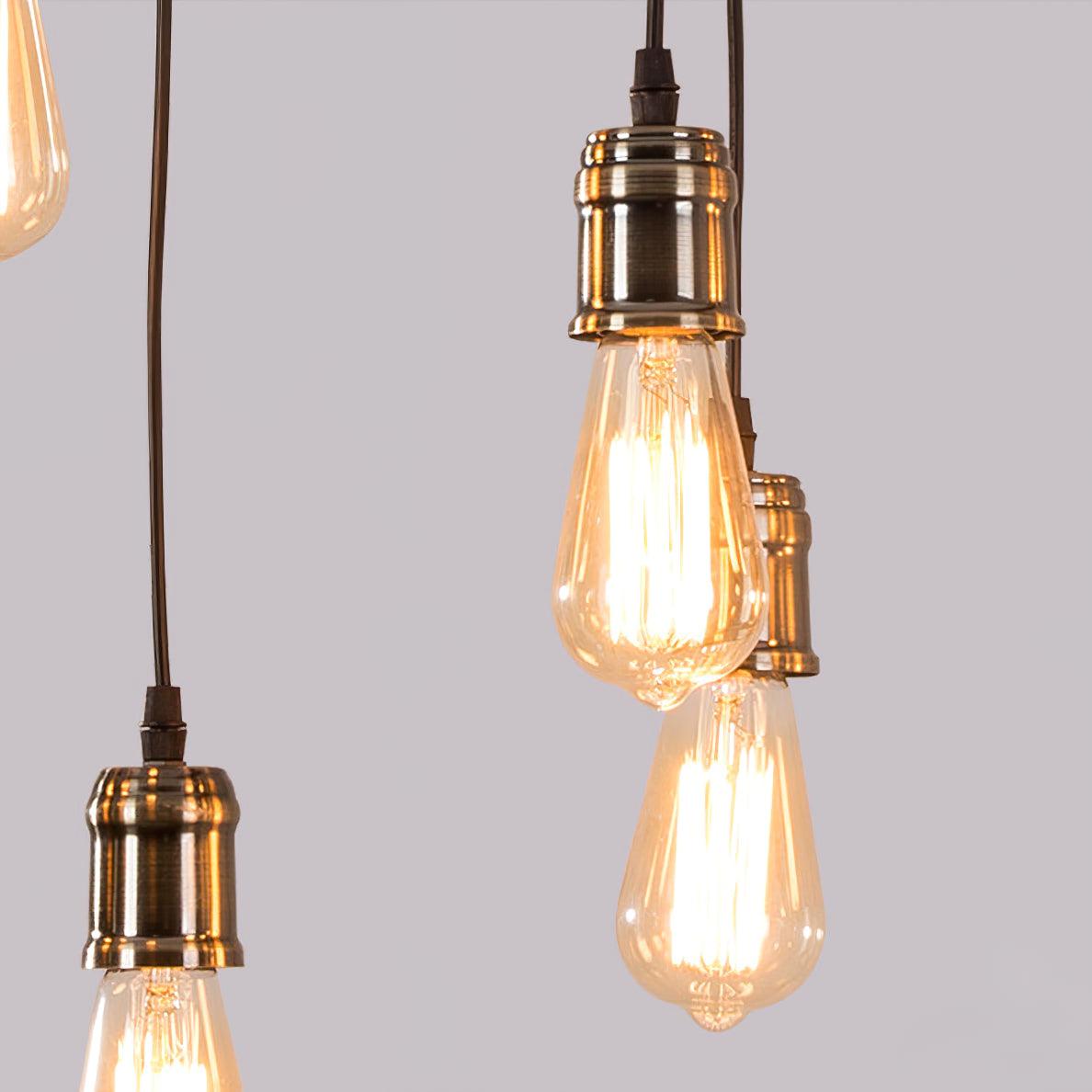 Wood Hanging Multi Electrolier Chandelier