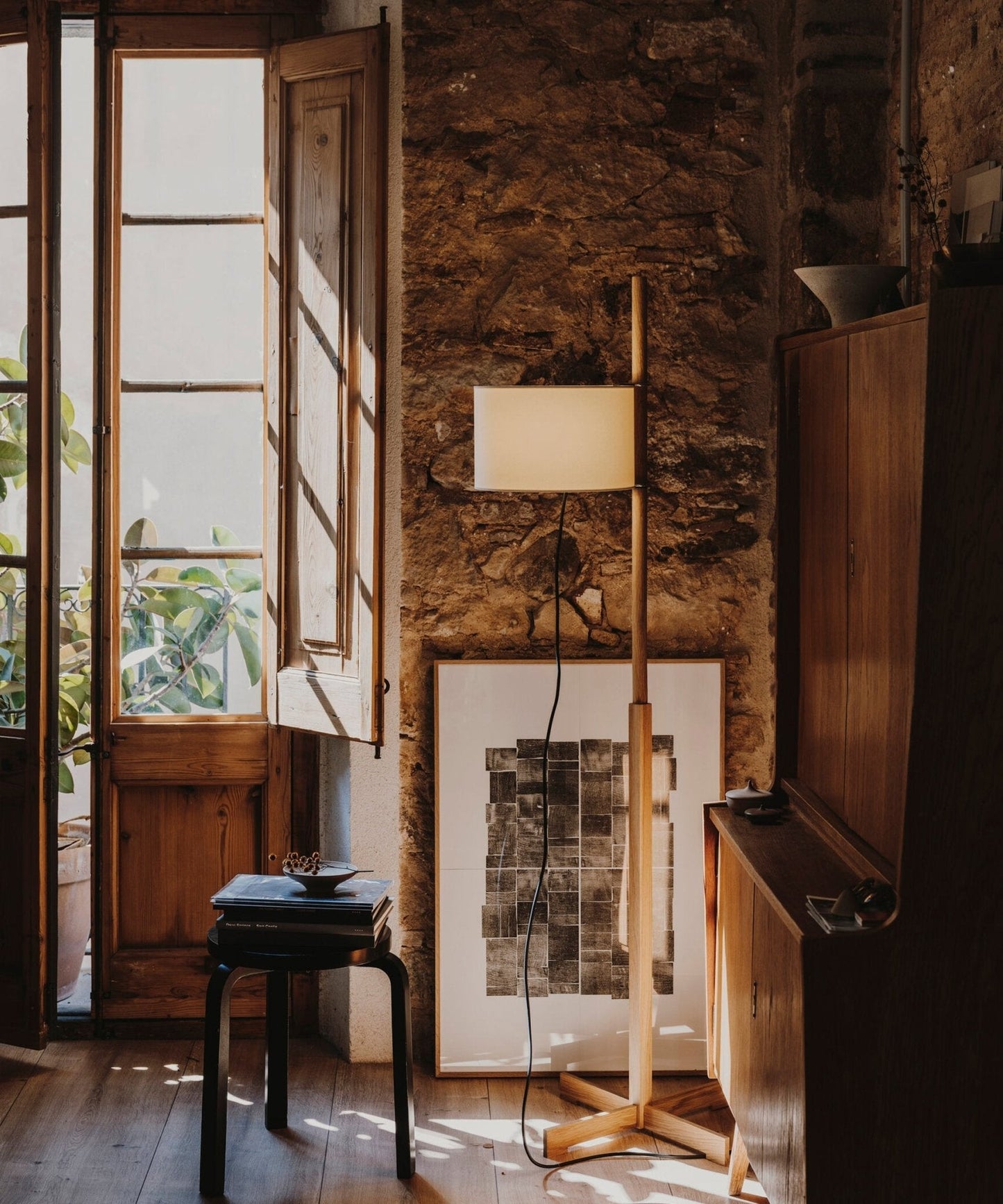 Wood Tmm Floor Lamp