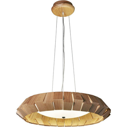 Wooden Patchwork Ring Chandelier