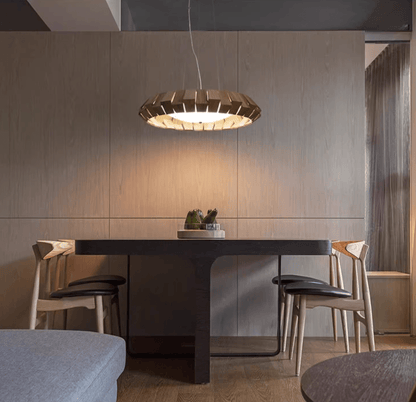 Wooden Patchwork Ring Chandelier