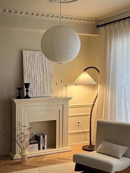 Wooden Bead Floor-mounted Lamp Floor Lamp