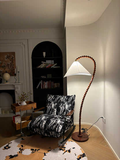 Wooden Bead Floor-mounted Lamp Floor Lamp