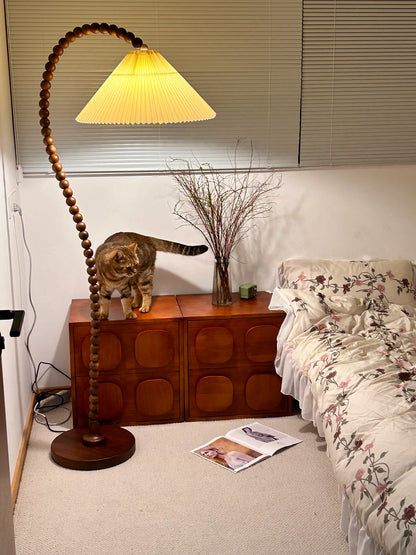 Wooden Bead Floor-mounted Lamp Floor Lamp