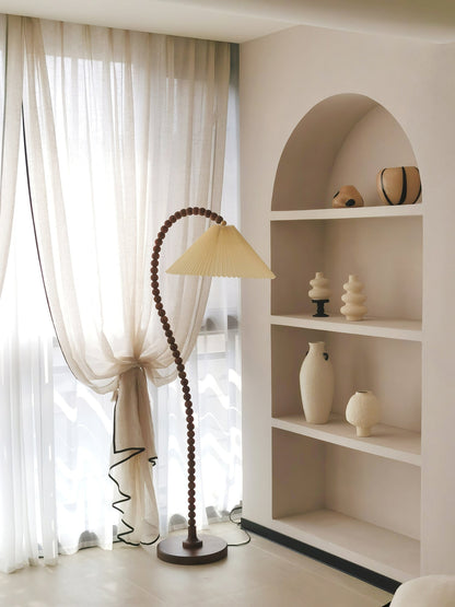 Wooden Bead Floor-mounted Lamp Floor Lamp