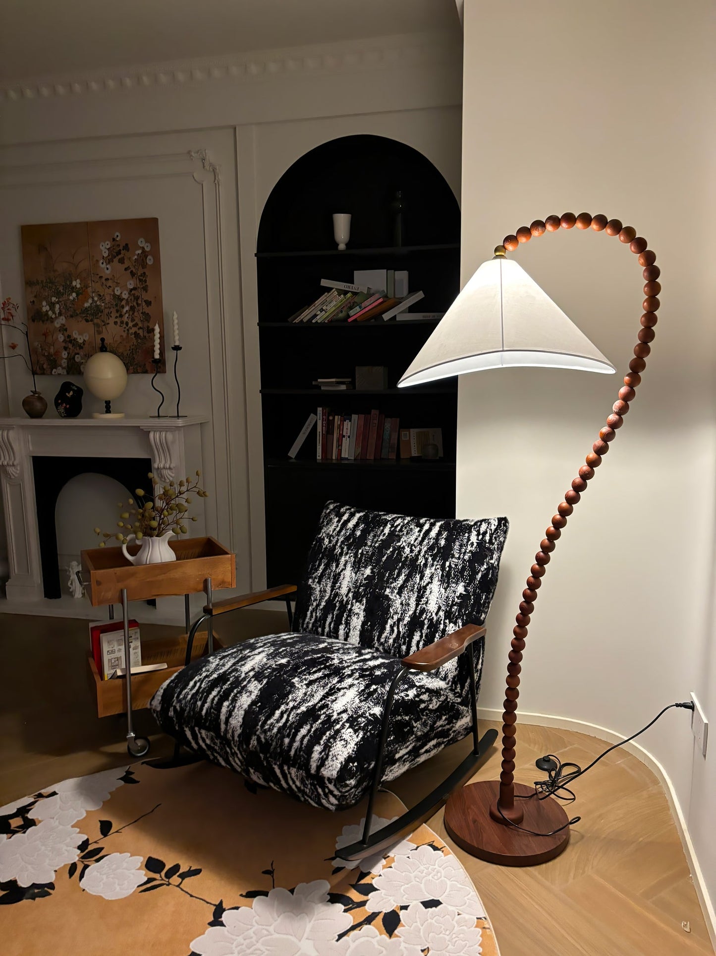 Wooden Bead Floor-mounted Lamp Floor Lamp