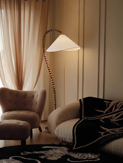 Wooden Bead Floor-mounted Lamp Floor Lamp