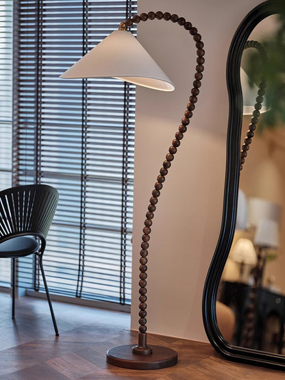 Wooden Bead Floor-mounted Lamp Floor Lamp