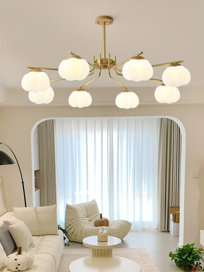 Plastic Cotton Balls Gasolier Chandelier