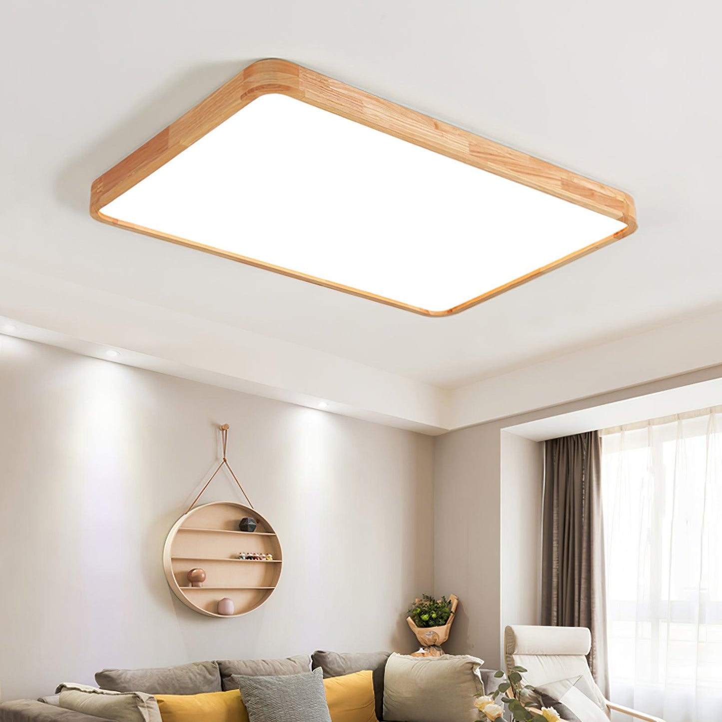 Wooden Geometric Ceiling-mounted light Ceiling Light