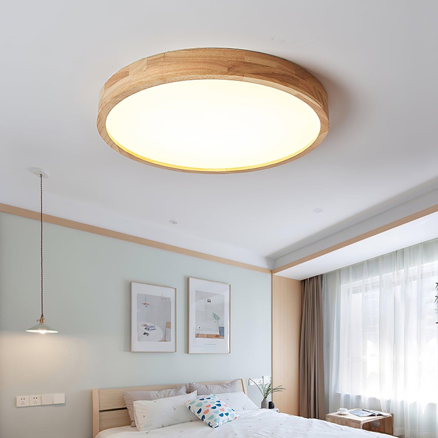 Wooden Geometric Ceiling-mounted light Ceiling Light