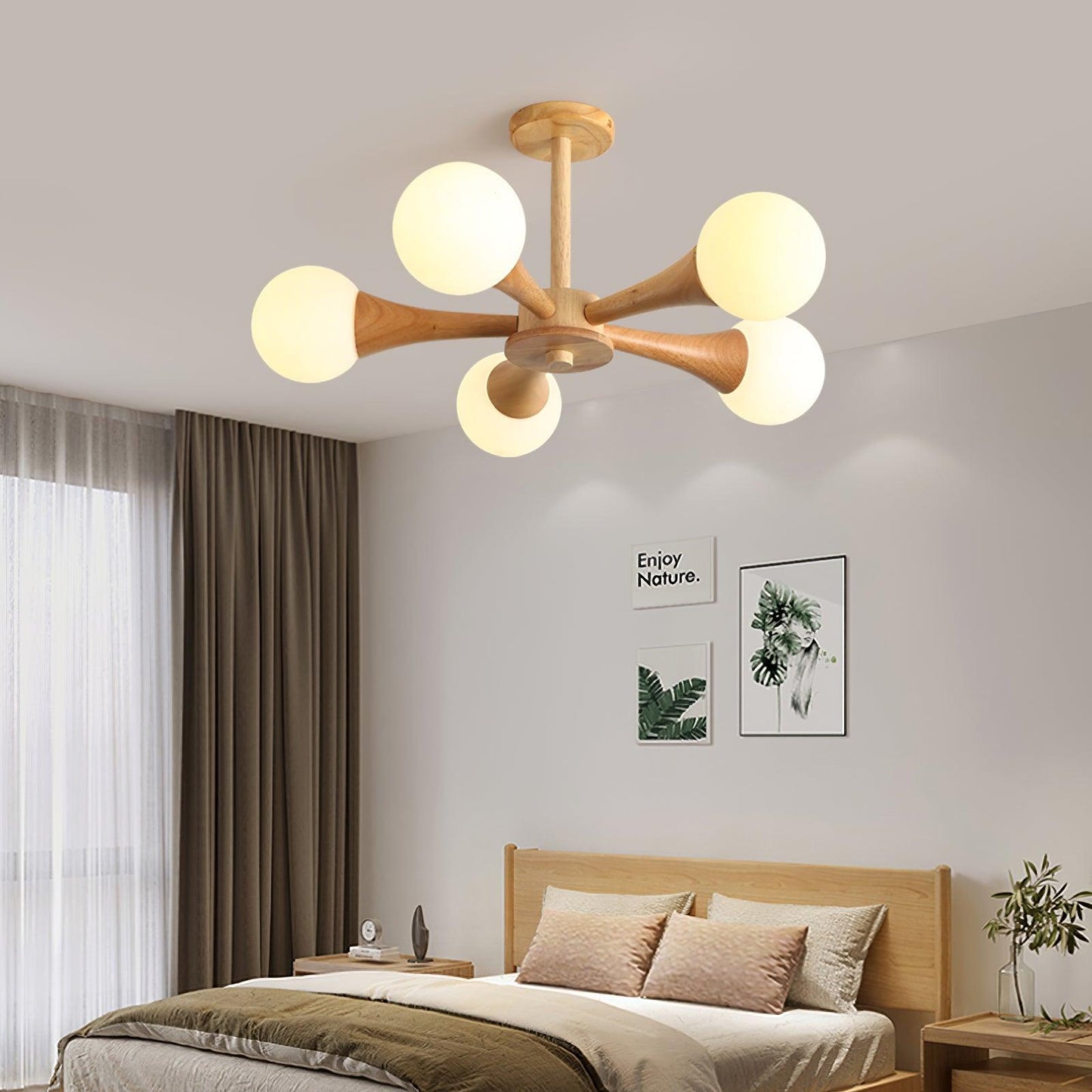 Wooden Nera Ceiling fixture Chandelier