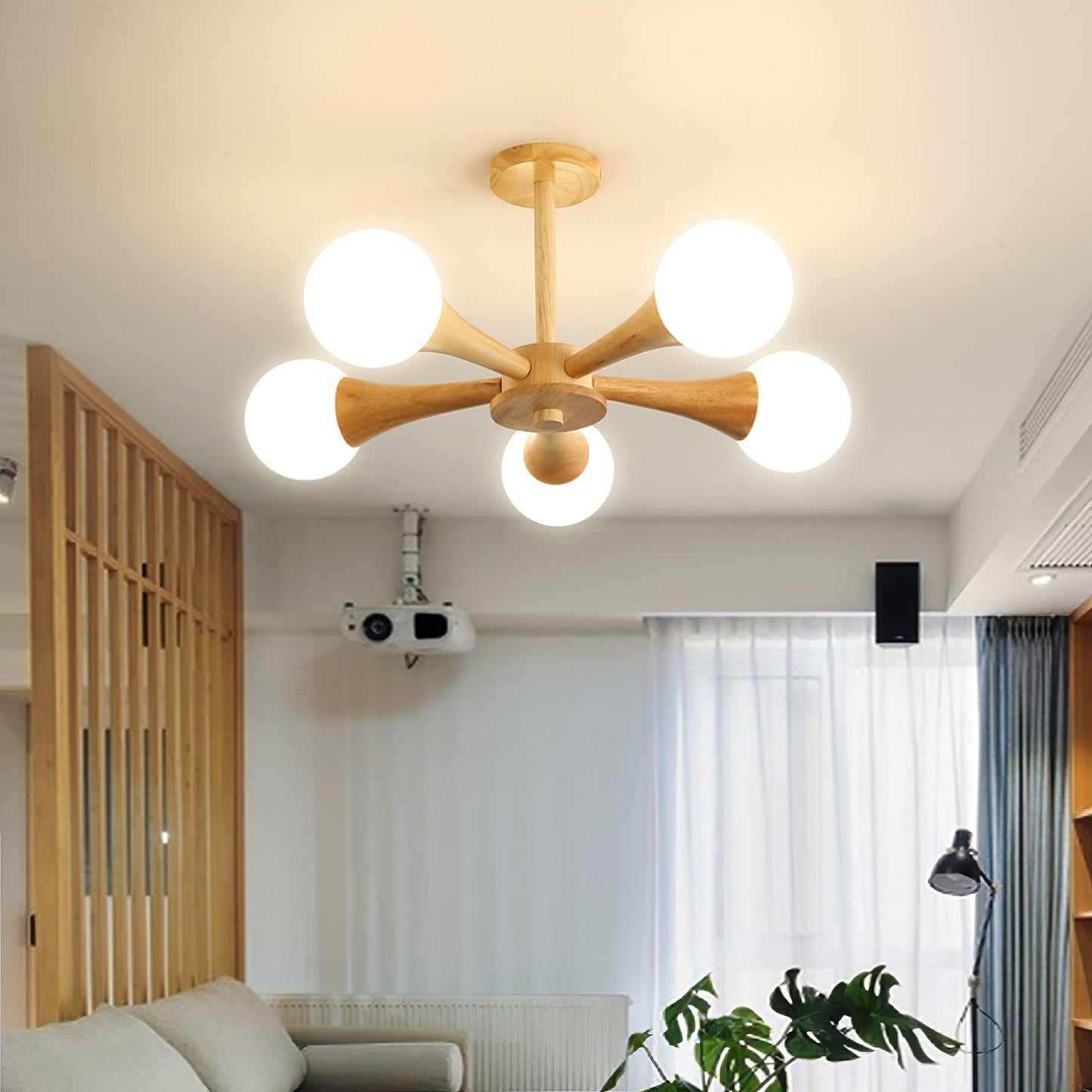 Wooden Nera Ceiling fixture Chandelier