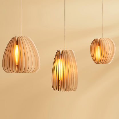 Wooden Orb Houselight Pendant Lamp