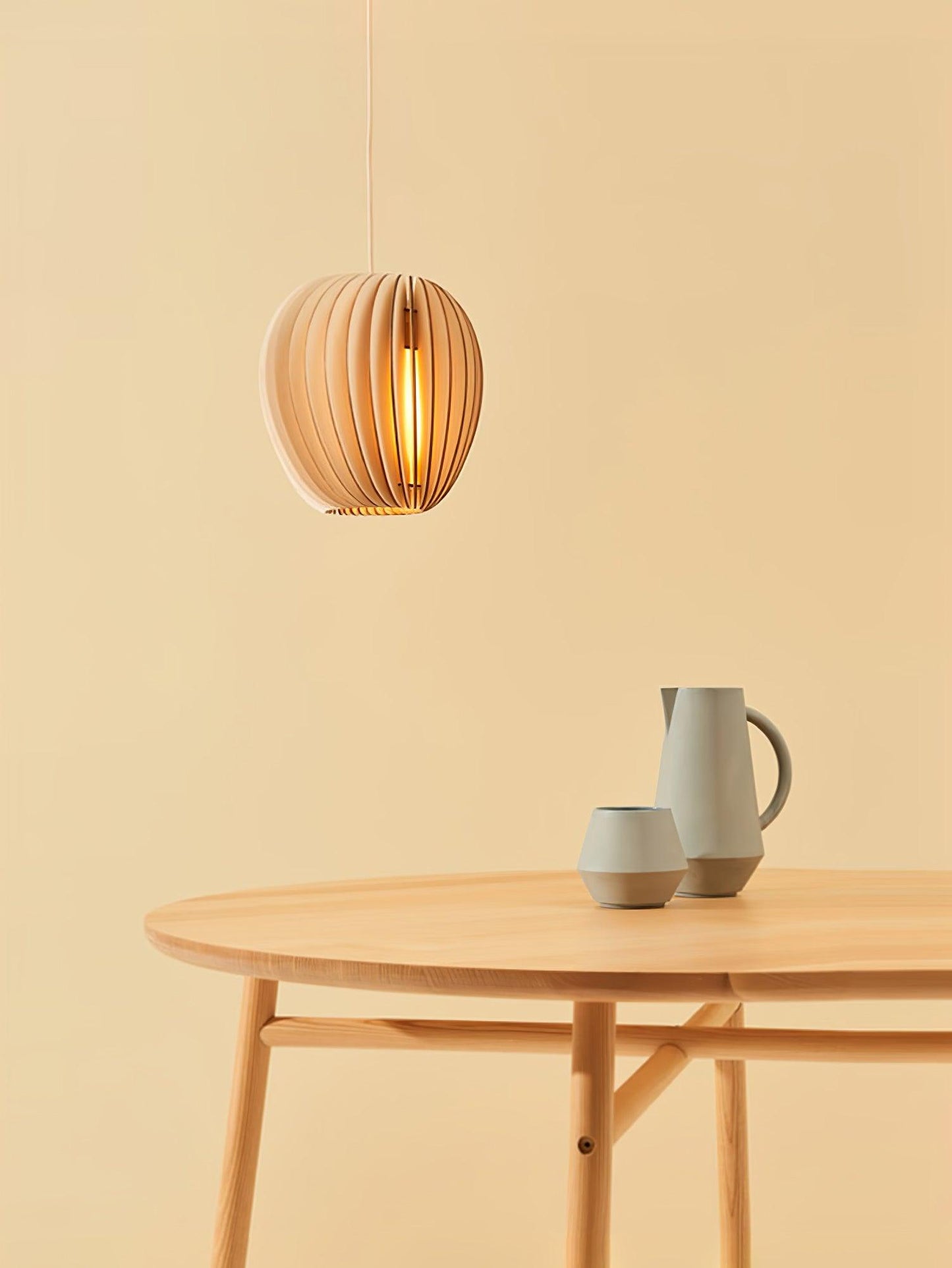 Wooden Orb Houselight Pendant Lamp