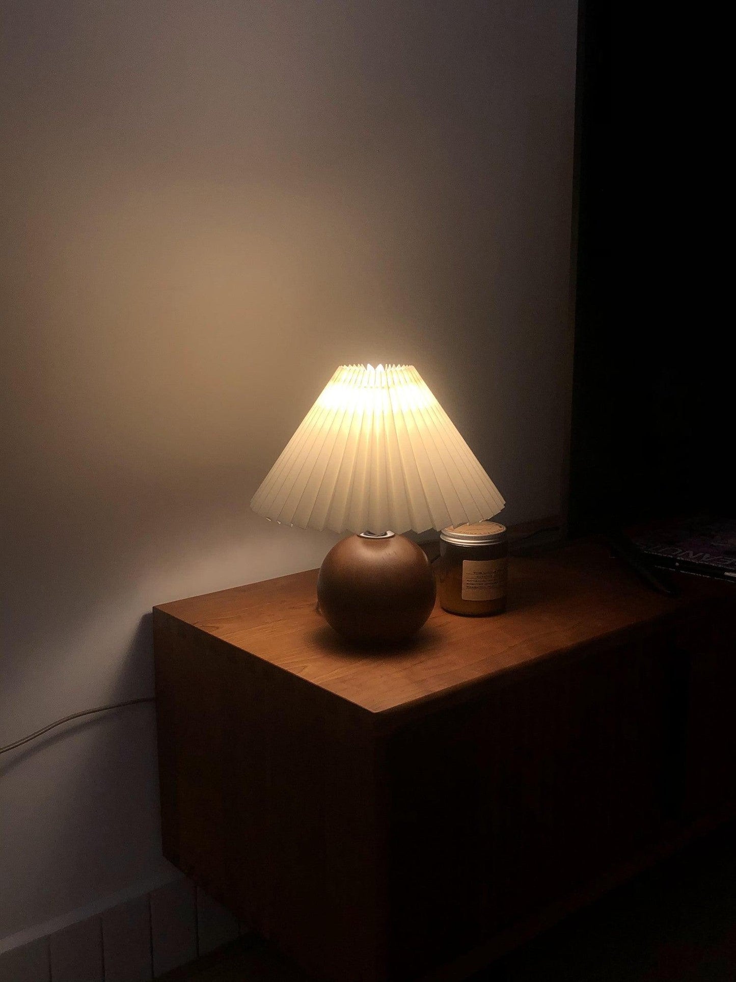 Wooden Pleated Desk lamp Table Lamp