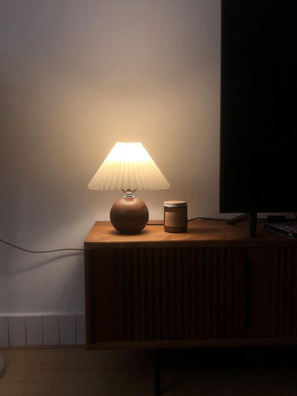 Wooden Pleated Desk lamp Table Lamp