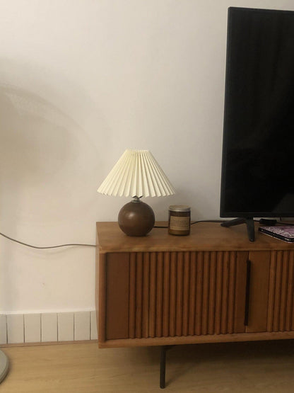 Wooden Pleated Desk lamp Table Lamp