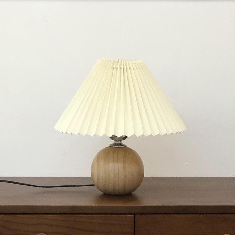 Wooden Pleated Desk lamp Table Lamp