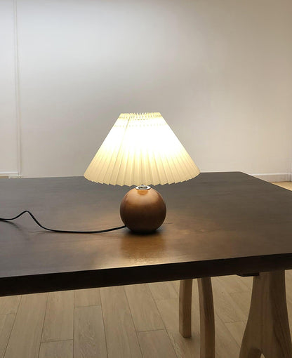 Wooden Pleated Desk lamp Table Lamp