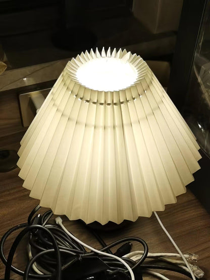 Wooden Pleated Desk lamp Table Lamp