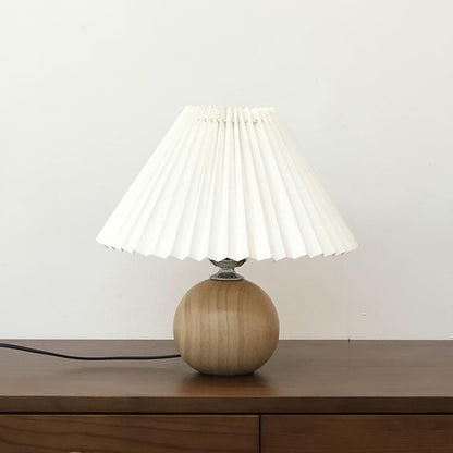 Wooden Pleated Desk lamp Table Lamp